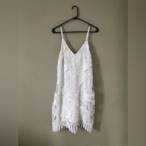 White Floral Lace Dress